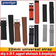 22mm Universal Metal Silicone Leather Strap for Smartwatch DT78 K59 K37 K28H K22 L8 L15 L16 K22 HK4 