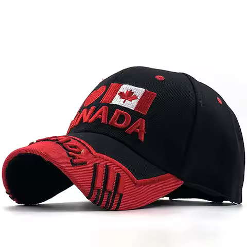 Canada Flag Baseball Cap Men Women Embroidered Outdoor Sports Sun Fashion Snapback 3D Maple Leaf Hip
