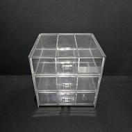 ACRYLIC 3-tier eyeglass rack / 3-tier multi-purpose ACRYLIC shelf box