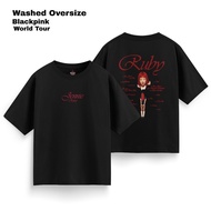 Blackpink Oversize jennie Ruby Deadline world tour Oversize T-Shirt