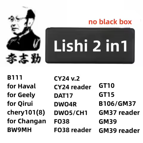 Lishi 2 In 1 B111 BW9MH CY24 DAT17 DWO4R DWO5 CH1 FO38 GT10 GT15 GM37 GM39 for Haval Geely Qirui Cha