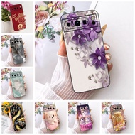 Casing For Google Pixel 8 Pro Case Cute Cartoon Fashion Butterfly Funny Painted Cover GC3VE G1MNW