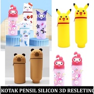 Silicone Pencil Case 3D DIY Sanrio Kapibara Capybara Pokemon Pikachu Original import Silicone BPA FR