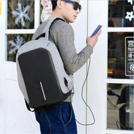 Anti Theft Laptop Backpack With USB Charger Port - Gray
