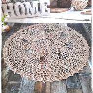 Big round doily Natural home décor Lace table centerpiece doily