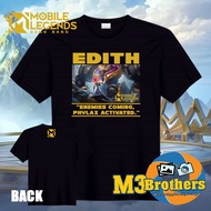 EDITH Mobile Legends Cotton Shirt / ML Shirt / MLBB Shirt / CVC Cotton Shirt /Mobile Gaming Shirts