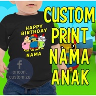 Baju Birthday Didi and Friends Baju Baby Nana Tee T Shirt Didi&friends Children Summer Soft 100% Cot