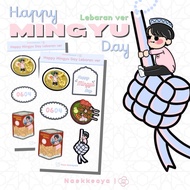 [READY STOCK] SEVENTEEN - HAPPY MINGYU EIDDAY VERSION KEYCHAIN STICKER BIRTHDAY MERCH SVT PLEDIS HYB