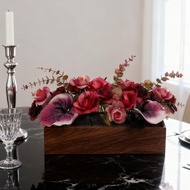 LOVIVER Artificial Flowers DIY Small Artificial Flowers Table Centerpiece Small Plant Flower and Gre