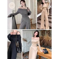 Hot Set Asymmetrical T-Shirt + Wide-Leg Pants