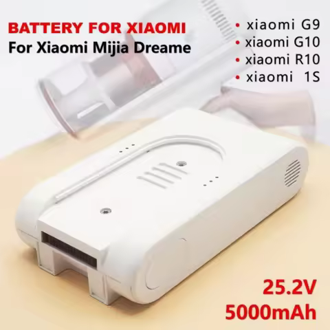 Original 25.2V 5000mAh Rechargeable Lithium-Ion Battery Pack for Xiaomi Mijia Dreame G9 G10 R10 Wire