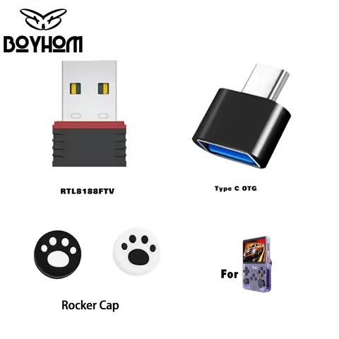 New R36S (WiFi) RTL8188FTV USB Dongles and TYPE C OTG adaptor for R36S R36H R36PLUS Retro Gaming con