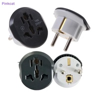 Pinkcat 16A Universal EU Travel Adapter Euro Converter UK US AU to EU AC Soet Plug SG