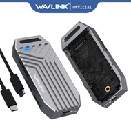 WAVLINK 40Gbps PCIe NVMe SSD Enclosure, USB4 External Hard Drive Enclosure, for B+M/M-Key PCIe SSD 2