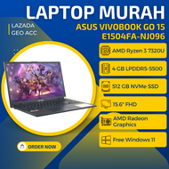 Laptop Sekolah Asus Slim VivoBook Go 15 E1504FA-NJ096 / AMD Ryzen 3 7320U / 4 GB DDR5 / 512 GB SSD /