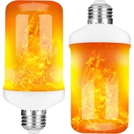 LED Flame Effect Light Bulb, 4 Modes Flame Light Bulbs, E26 Base Fire Light Bulb with Gravity Sensor