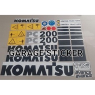** sticker excavator komatsu pc 200-6 **