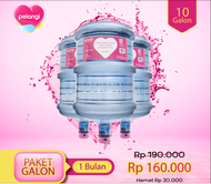 PELANGI Air Mineral - Paket Galon 1 Bulan (10 Galon)