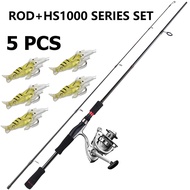 เบ็ดครบชุดถูกๆ รอกเบทครบชุด 6 ฟุต เบ็ดตกปลา รอกเบ็ด 5.2:1 เบ็ดตกปลาคบ1ชุด คันเบ็ด ul อุปกรตกปลา ลอกเ