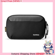 tomtoc Gadget Pouch – Water-Resistant Travel Pouch (S Size, Black) Japan Gadget-related Products