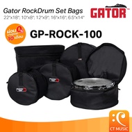 Gator GP-ROCK-100 Rock Drum Set Bags- 22″x18″ 10″x8″ 12″x9″ 16″x16″ 6.5″x14″