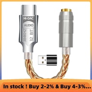 (E L X I) USB C to 3.5mm  Earphone Amplifier Headphone Amp ALC5686 Hifi Digital Audio Decoder AUX Au