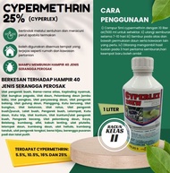 Racun Serangga Cyperlex 25% Cypermethrin lalat putih bena hijau ulat penyawang pelombong kutu trip d