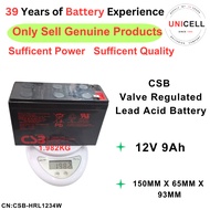 12V 9AH CSB LEAD ACID BATTERY  BACK UP BATTERY CSB-HRL1234W