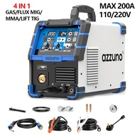 AZZUNO 4 In 1 200A Welding Machine 2T/4T Semi Automatic Stick Welder Portable Welder IGBT Inverter W