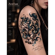 ZenTan Pixiu Guardian Temporary Tattoo | Ancient Chinese Mythical Beast | Color & Black White Energy