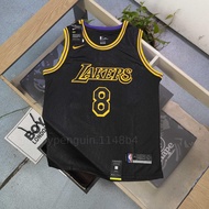 NBA洛杉磯湖人隊Kobe黑曼巴紀念版8號24號刺繡男裝球衣