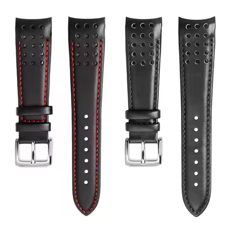 Leather Watchband 21mm curved interface For Seiko SPORTURA SNAE93J1 SPCO89J1 SNAE87J1 watch strap me