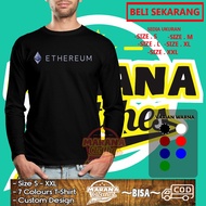 Ethereum Diamond Gray & Purple Logo Long Sleeve Distro Shirt