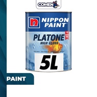 NIPPON PAINT Platone High Gloss 5 Liter Oil-Based Wood Timber Steel Metal Paint Cat Minyak Cat Kayu Besi Kilat 木漆 铁漆 油漆