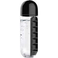 Yicare Pilulier 7 jours 1 fois par jour Boîte à pilules portable Kit de voyage randonnée Bouteille d