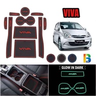 PERODUA VIVA INTERIOR SLOT MAT Rubber Anti-slip Carpet Car Kapet Accessories Aksesori Kereta Elite