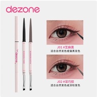 [DEZONE] Dezone Double-Headed Eyeliner Pencil with Convenient Eyeliner Brush, Long-lasting Waterproo