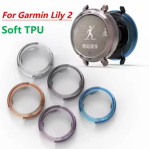 Protective Case For Garmin Lily 2 Samrt Watch Strap Soft TPU Cover Bumper Accessories Lily2 Silicone