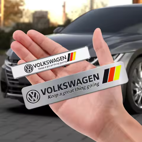 1Pcs 3D Metal Stickers Car Body Trunk Decals Auto Accessories For Volkswagen Passat B5 B6 CC Tiguan 