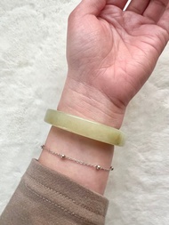 春色-天然青玉玉鐲手鐲/適50、51、52圈口/送禮/女兒鐲/小圈口