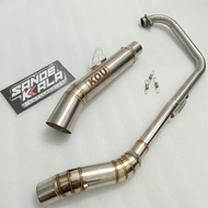 Kou mahachai SUPER open spec pipe 1set and big elbow for tmx 125 tmx 155 rusi tc125 rusi 150 rusi 17