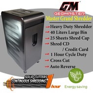 Geomaster Master Grand Super Heavy Duty Paper Shredder - Large Shredder