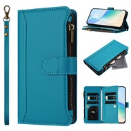 Flip Case for Samsung Galaxy A8 A5 A3 M56 M55 M54 M53 M52 F54 zipper wallet style PU leather phone c