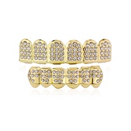Diamond Grills for Your Teeth 14K Gold Plated Iced Out Mouth Teeth Grillz Top Bottom Tooth Caps Hip 