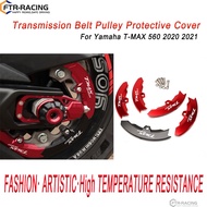 For Yamaha TMAX560 TMAX 560 Tmax 2020 2021 Motorcycle Acceeeories Transmission Belt Pulley Protector Guard Cover CNC Aluminum Alloy Drive Belt Protective Cover