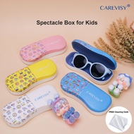 CAREVISY Kids Spectacle Case Box PU Leather Anti-scratch Glasses Case Eyewear Sunglasses Case