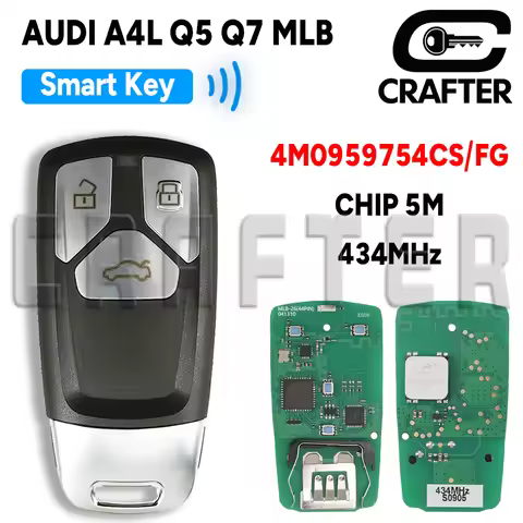 Crafters KEYDIY MLB Smart Car Key 5M CHIP 434MHz For AUDI A4 Q5 Q7 4M0959754CS/FG/FF/CK/CJ(2017-2024