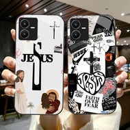DK-69 Jesus HD Glass Casing for VIVO Y22 Y35 Y75 Y28 Y22S V25 Y55 iQOO Z6