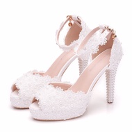 Queen · 11cm Beak Lace High Heels