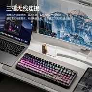 On-screen keyboard x98pro Engraved rgb Three-mechanical gaming side-attack shark-design wireless Blu